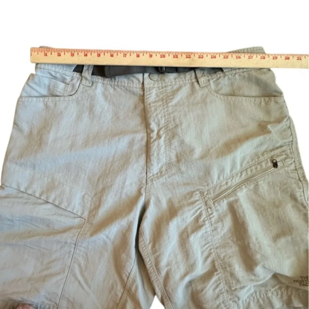 The North Face‎ Hiking Shorts Mens XL Taupe/Gray Integrated Belt Utility Pockets